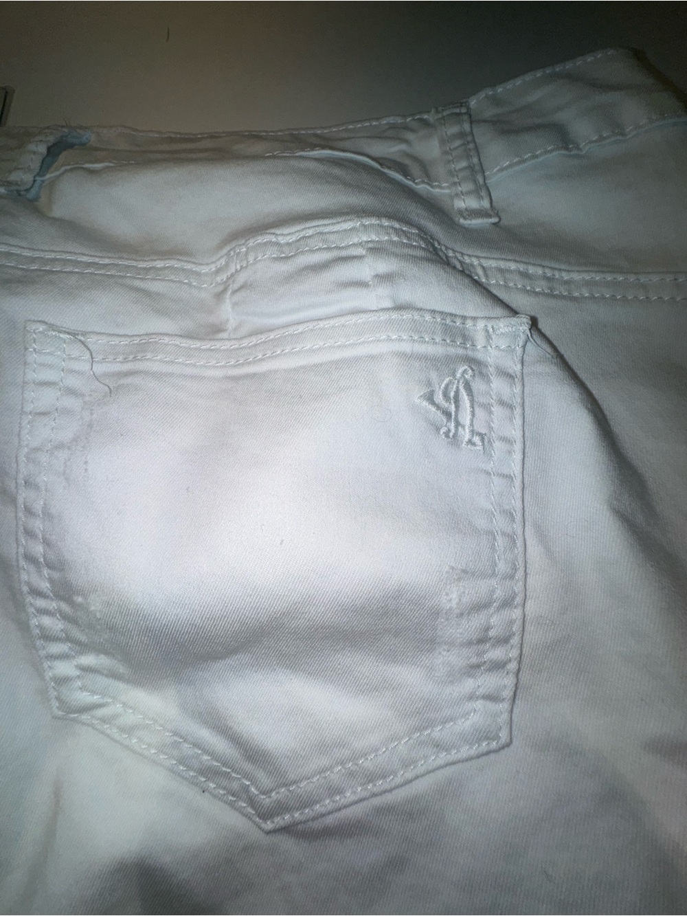 VIP White Distressed Flare Jeans - Picture 9 of 12